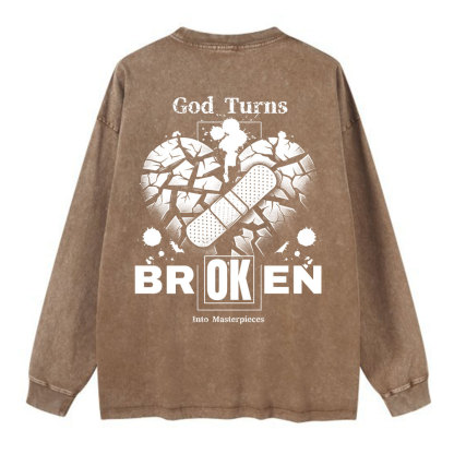 Broken Washed Long Sleeve T-Shirt