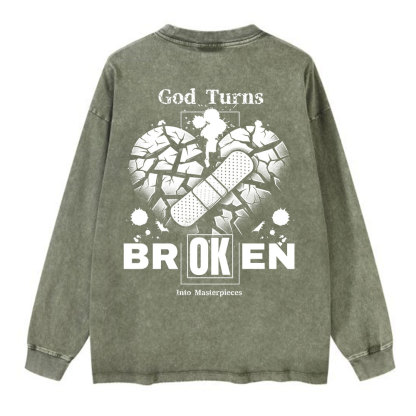 Broken Washed Long Sleeve T-Shirt