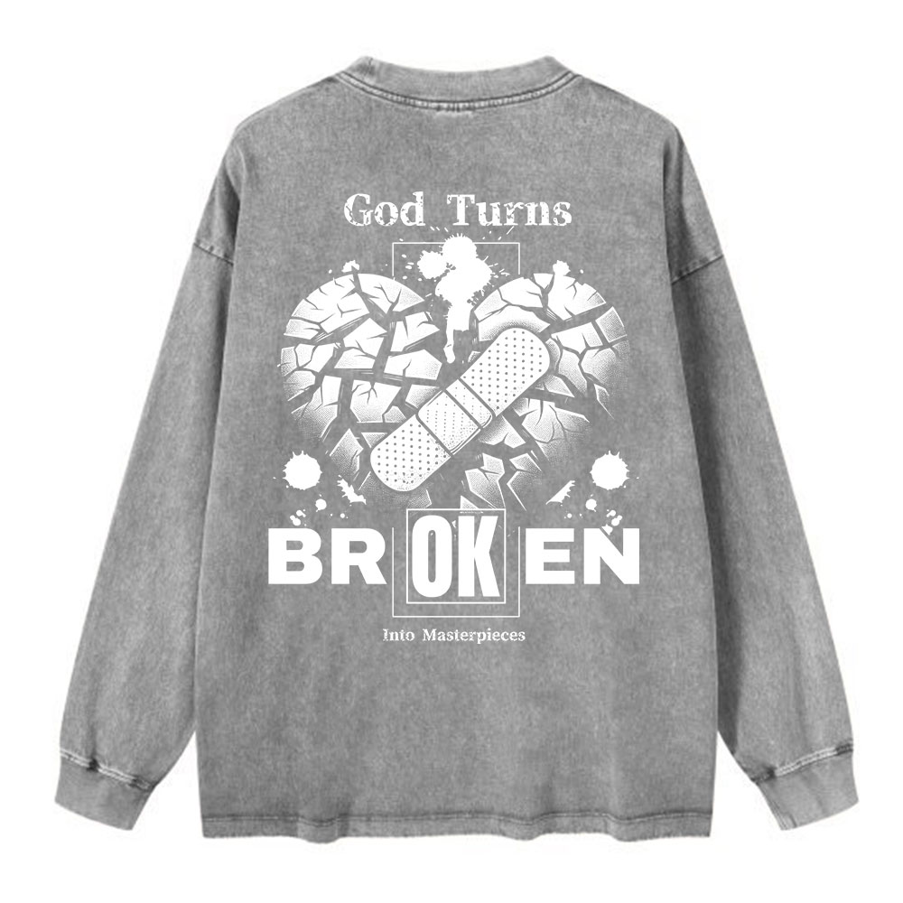 Sample Washed Long Sleeve T-Shirt Sale - GuidingCross