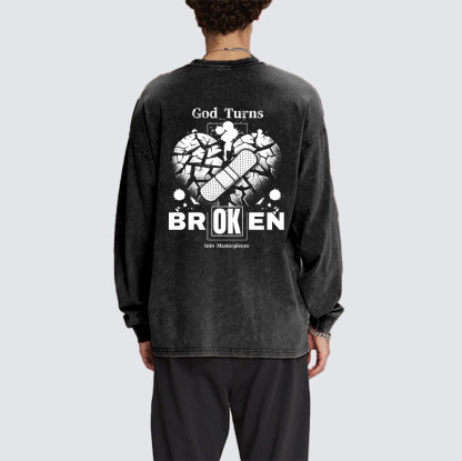 Broken Washed Long Sleeve T-Shirt