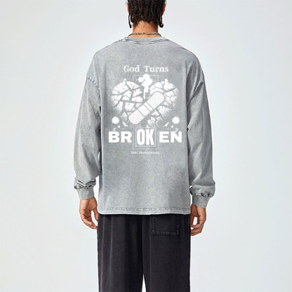 Broken Washed Long Sleeve T-Shirt