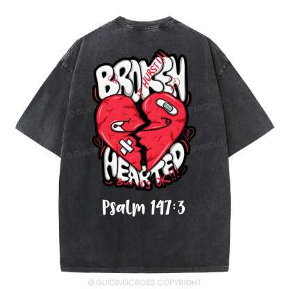 Broken Hearted  Christian Washed T-Shirt