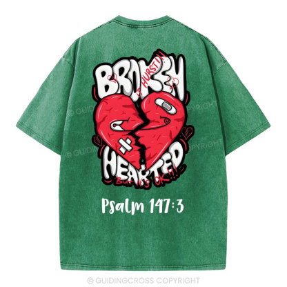 Broken Hearted  Christian Washed T-Shirt
