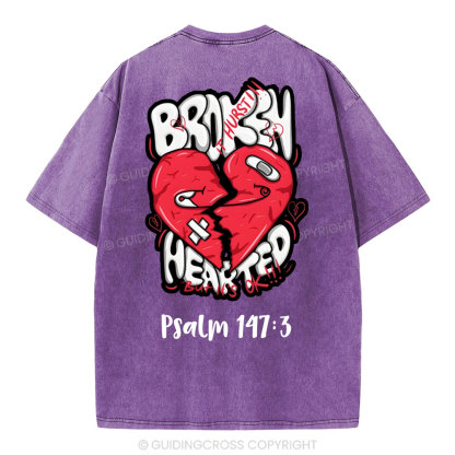 Broken Hearted  Christian Washed T-Shirt