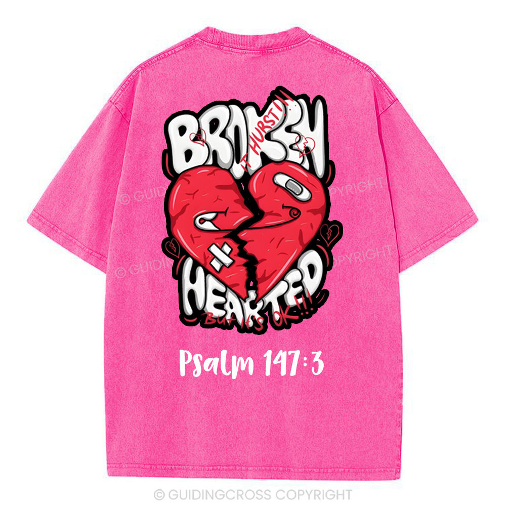 Broken Hearted  Christian Washed T-Shirt