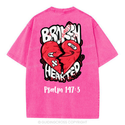 Broken Hearted  Christian Washed T-Shirt