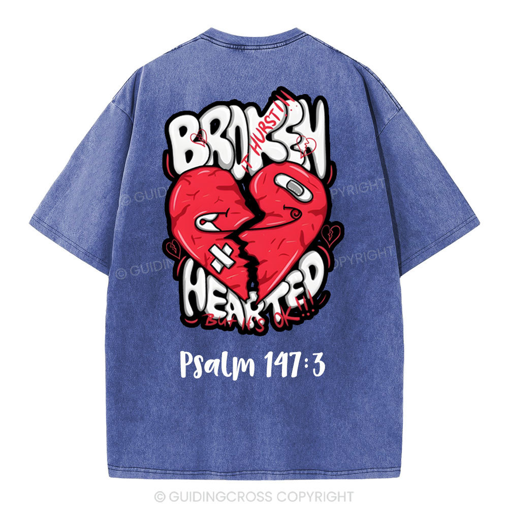 Broken Hearted  Christian Washed T-Shirt