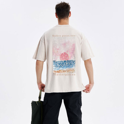 Broken Pieces Into Masterpieces Christian Washed T-Shirt