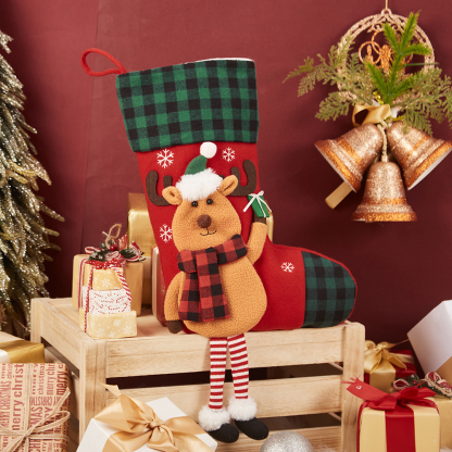 Brushed Plaid Christmas Stocking
