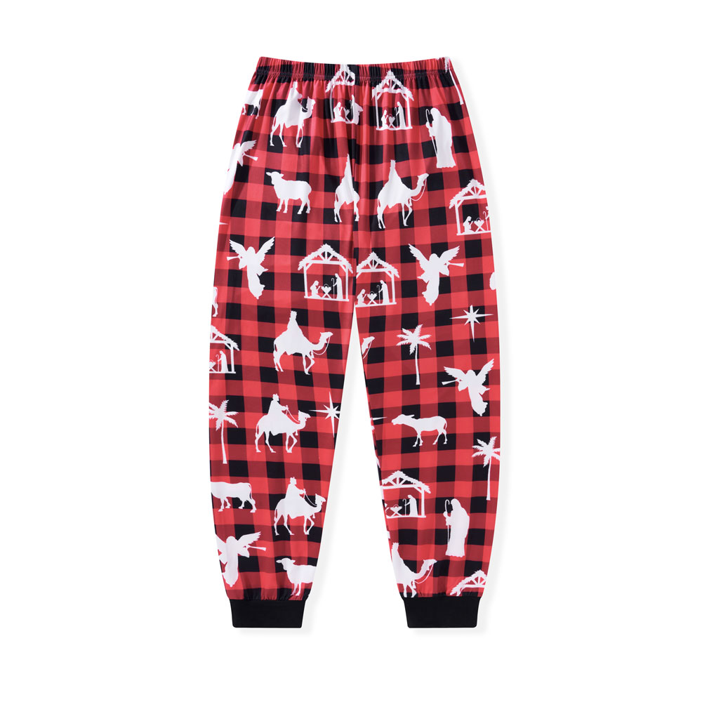 Buffalo Plaid Christmas Elastic Waist Pants