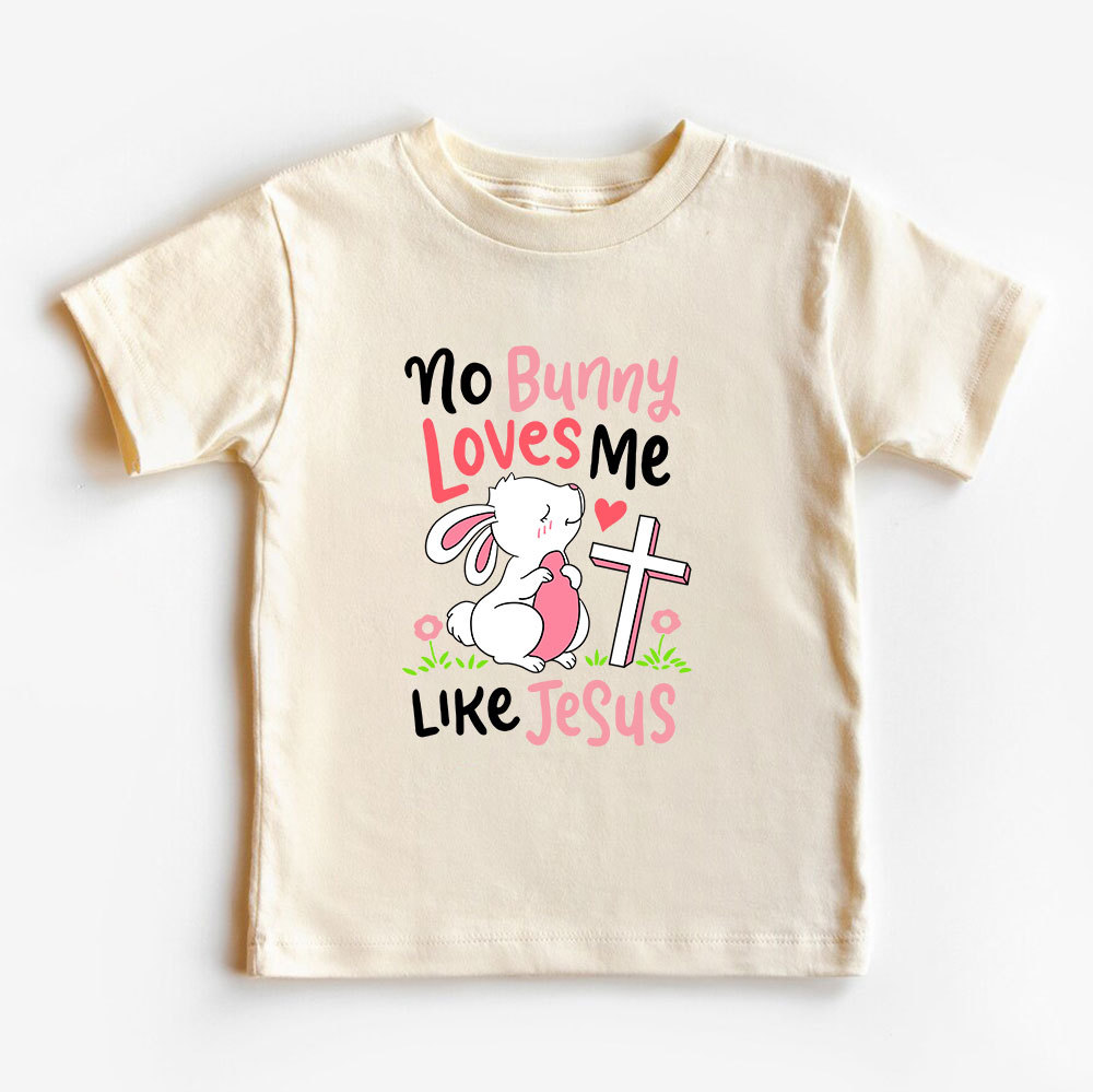 Bunny Loves Me Like Jesus Christian Kids T-Shirt
