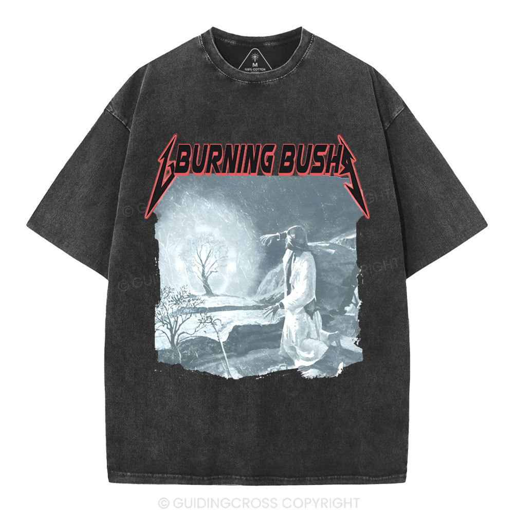 Burning Bush Christian Washed T-Shirt
