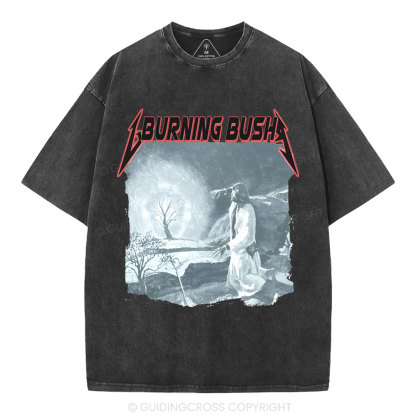 Burning Bush Christian Washed T-Shirt