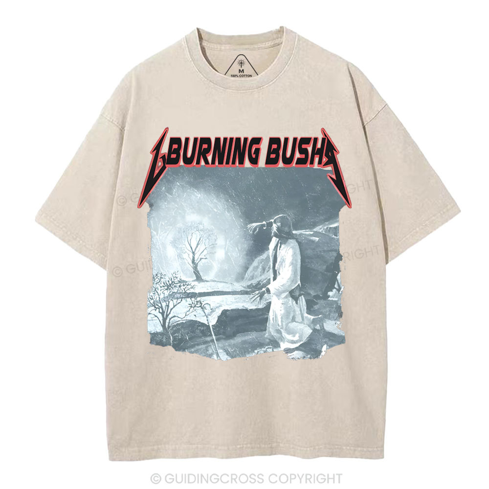Burning Bush Christian Washed T-Shirt