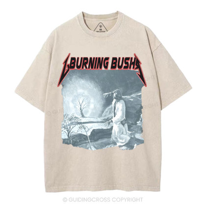 Burning Bush Christian Washed T-Shirt
