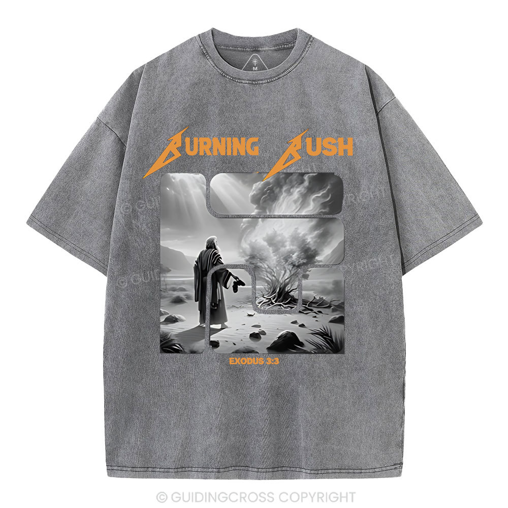 Burning Bush Christian Washed T-Shirt