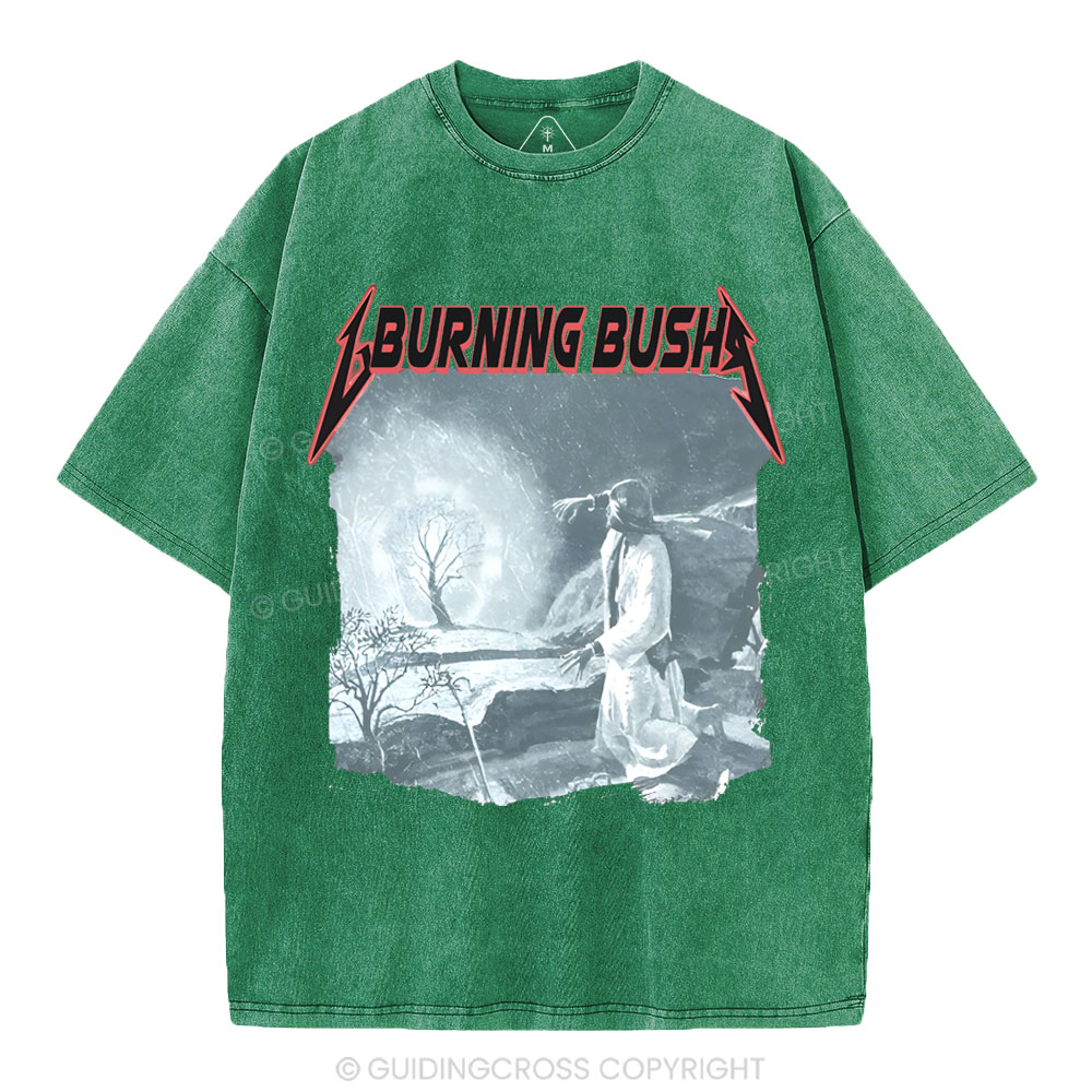 Burning Bush Christian Washed T-Shirt