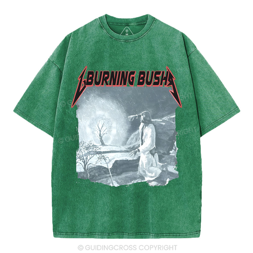 Burning Bush Christian Washed T-Shirt