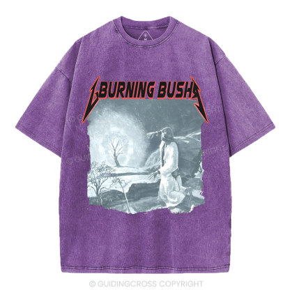 Burning Bush Christian Washed T-Shirt