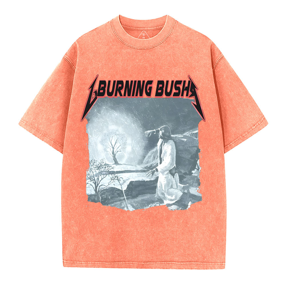 Burning Bush Christian Washed T-Shirt