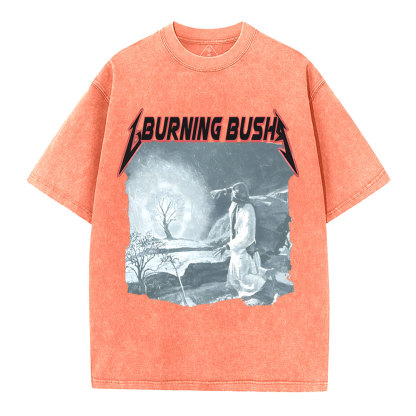 Burning Bush Christian Washed T-Shirt