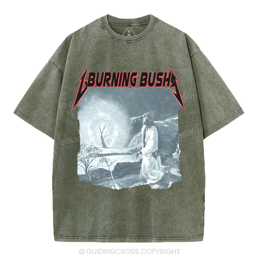 Burning Bush Christian Washed T-Shirt