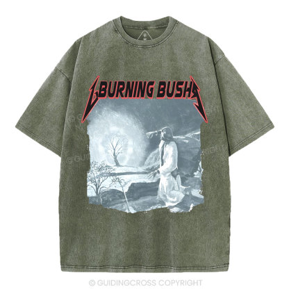 Burning Bush Christian Washed T-Shirt