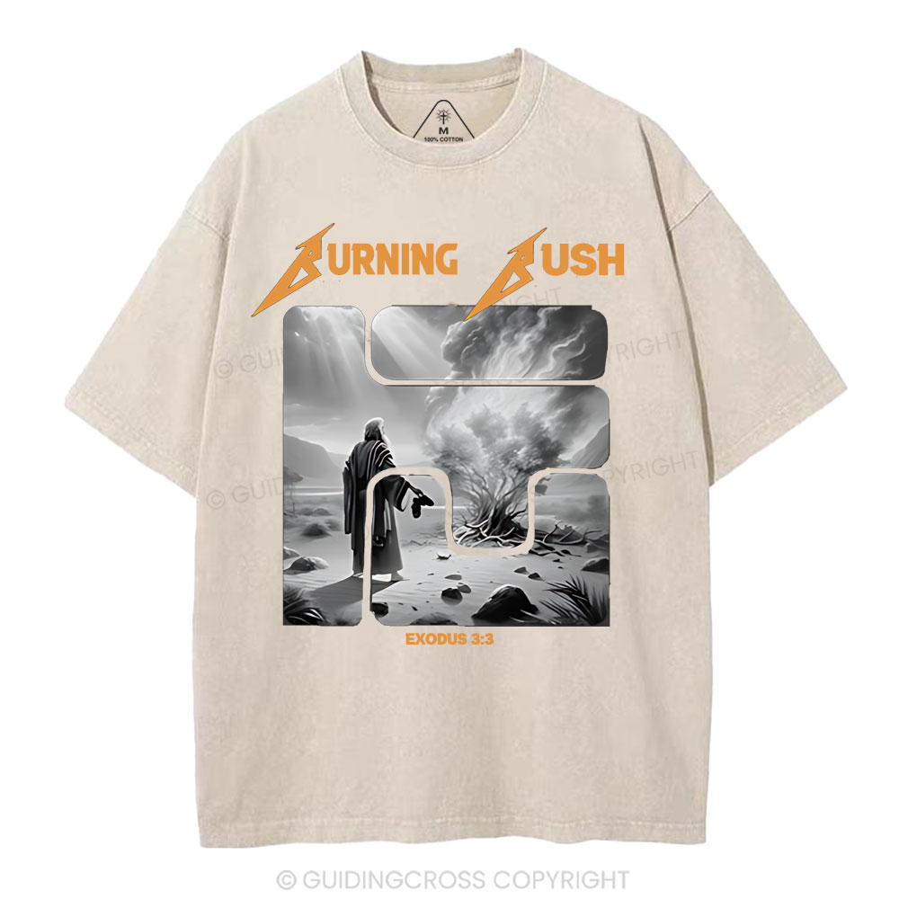 Burning Bush Christian Washed T-Shirt