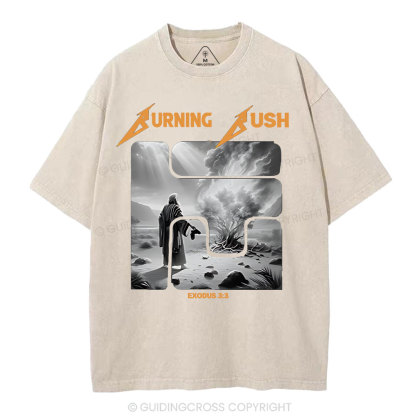 Burning Bush Christian Washed T-Shirt