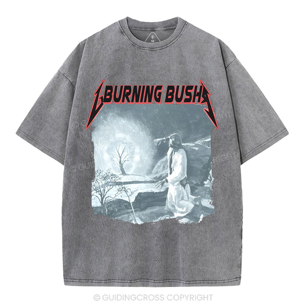 Burning Bush Christian Washed T-Shirt