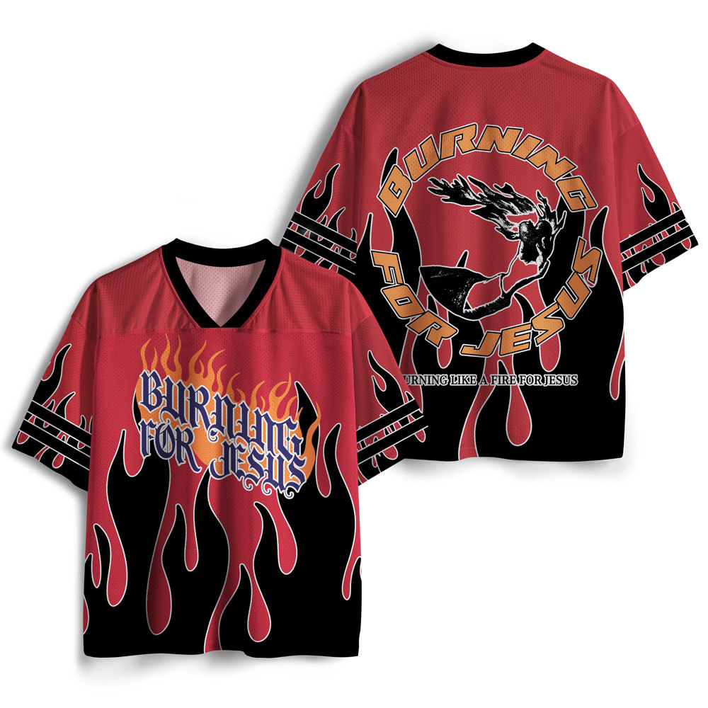 Burning For Jesus Christian Mesh Jersey