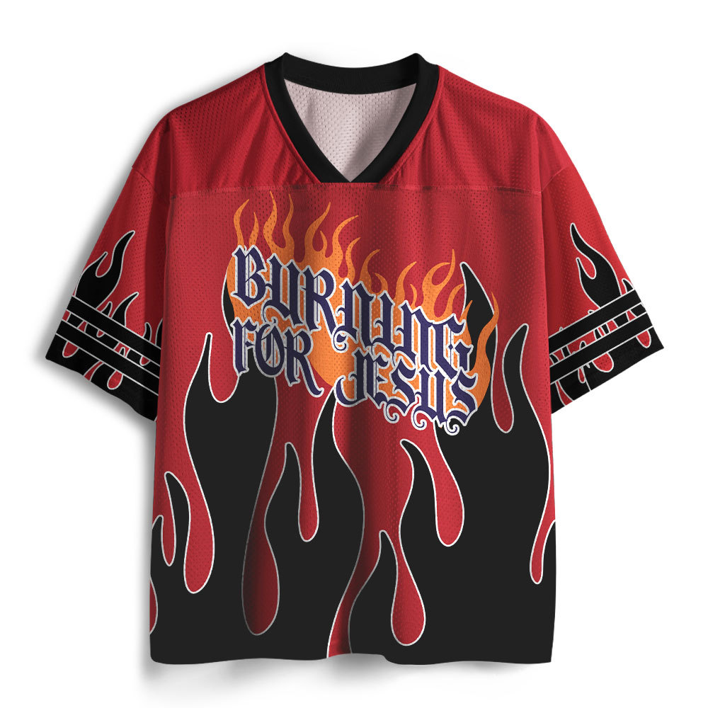 Burning For Jesus Christian Mesh Jersey