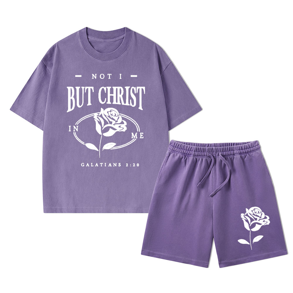 But Christ In Me Christian Washed T-Shirt & Shorts