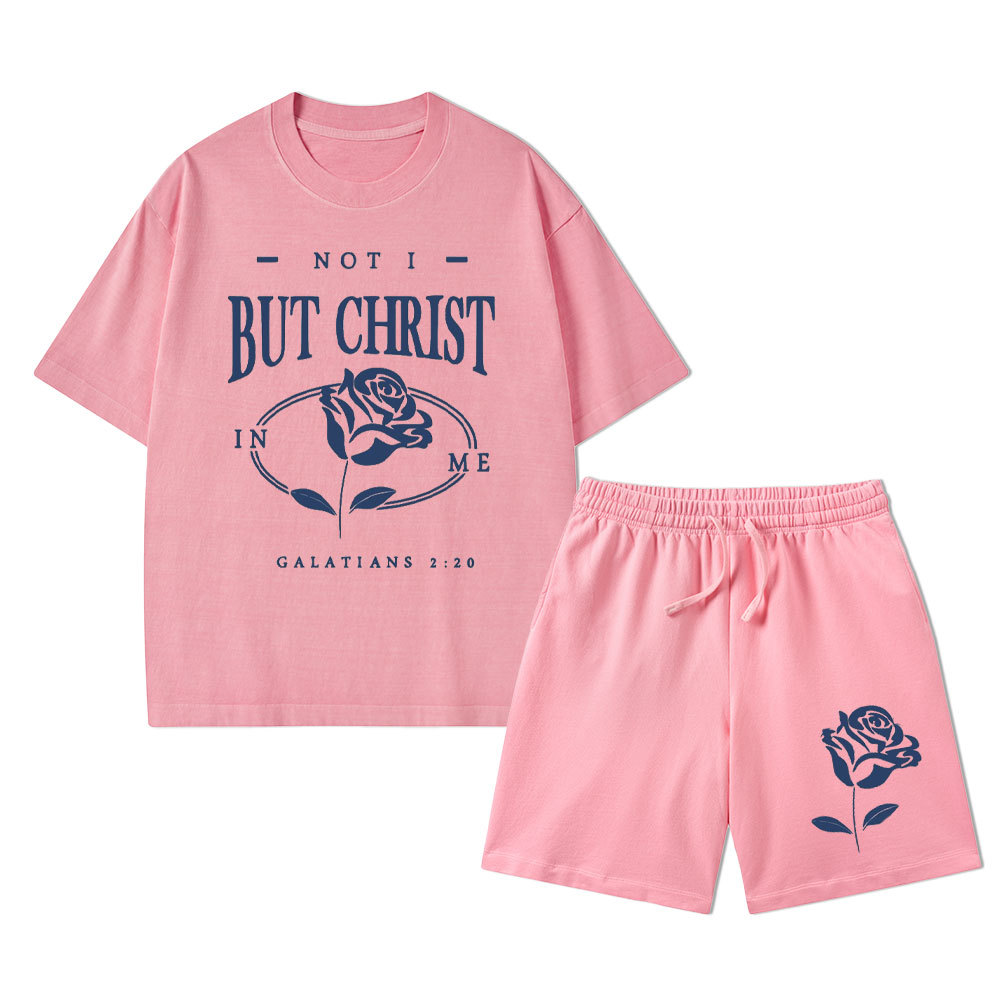 But Christ In Me Christian Washed T-Shirt & Shorts