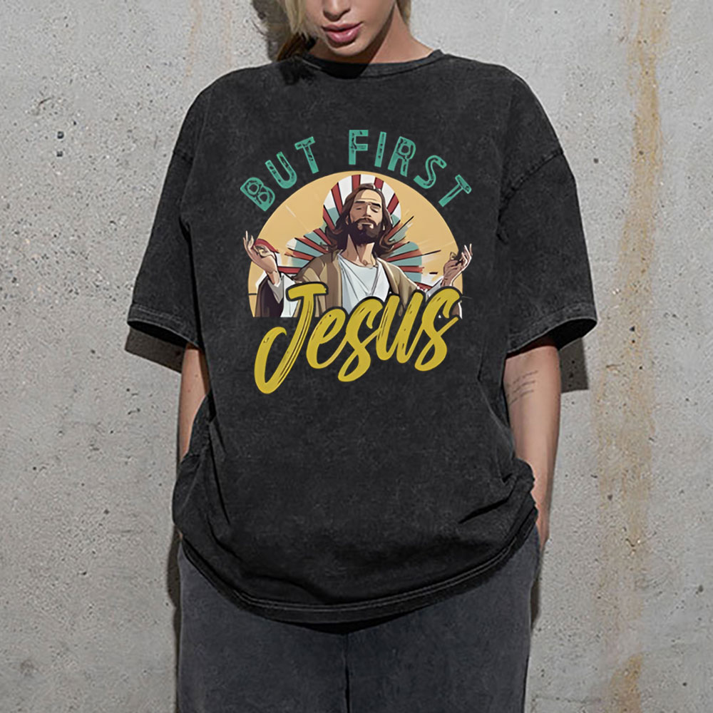 But Frist Christian Washed T-Shirt