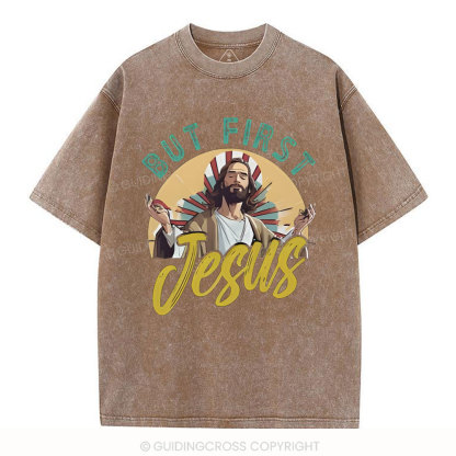 But Frist Christian Washed T-Shirt
