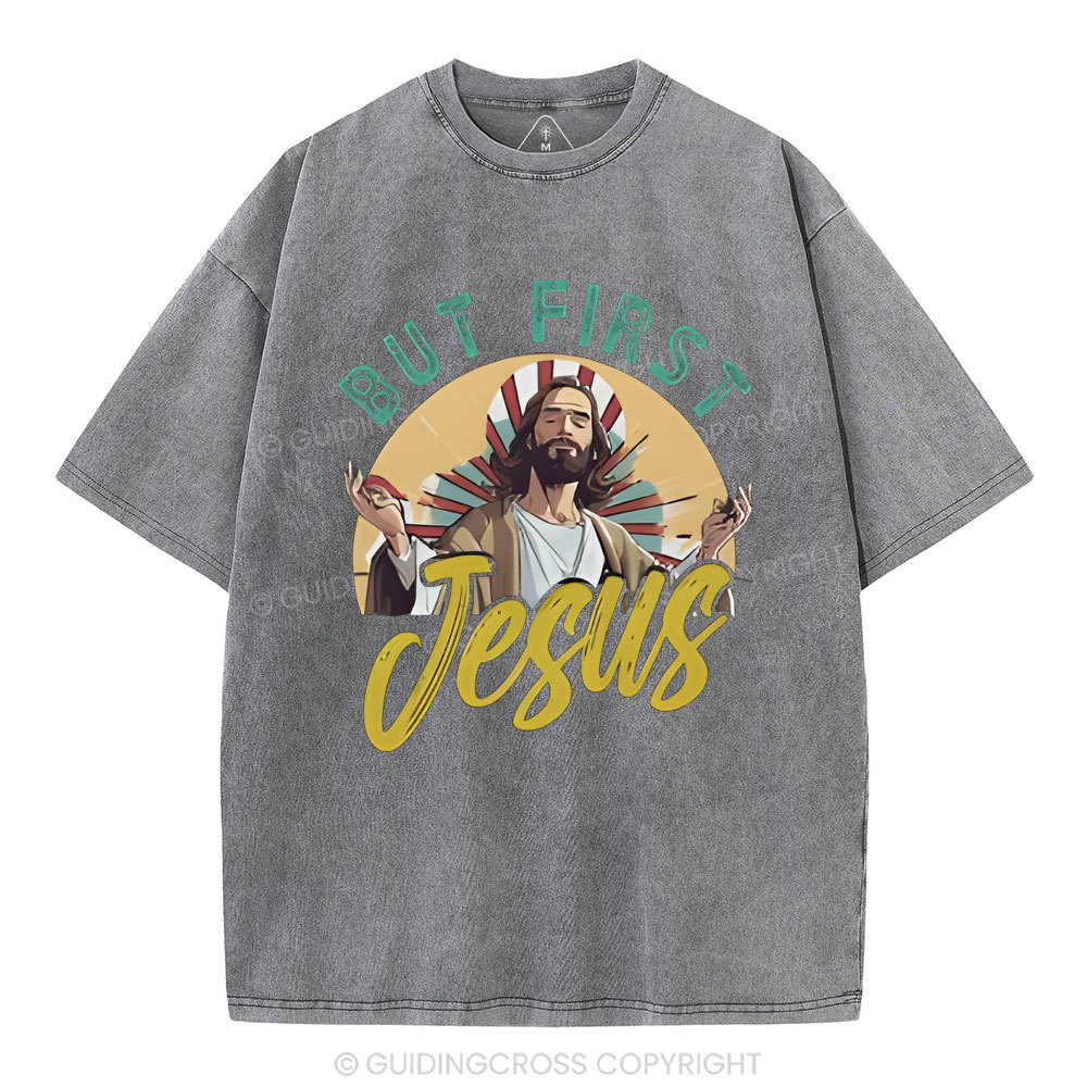 But Frist Christian Washed T-Shirt