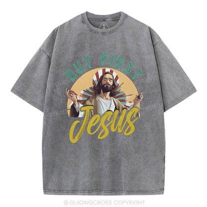 But Frist Christian Washed T-Shirt
