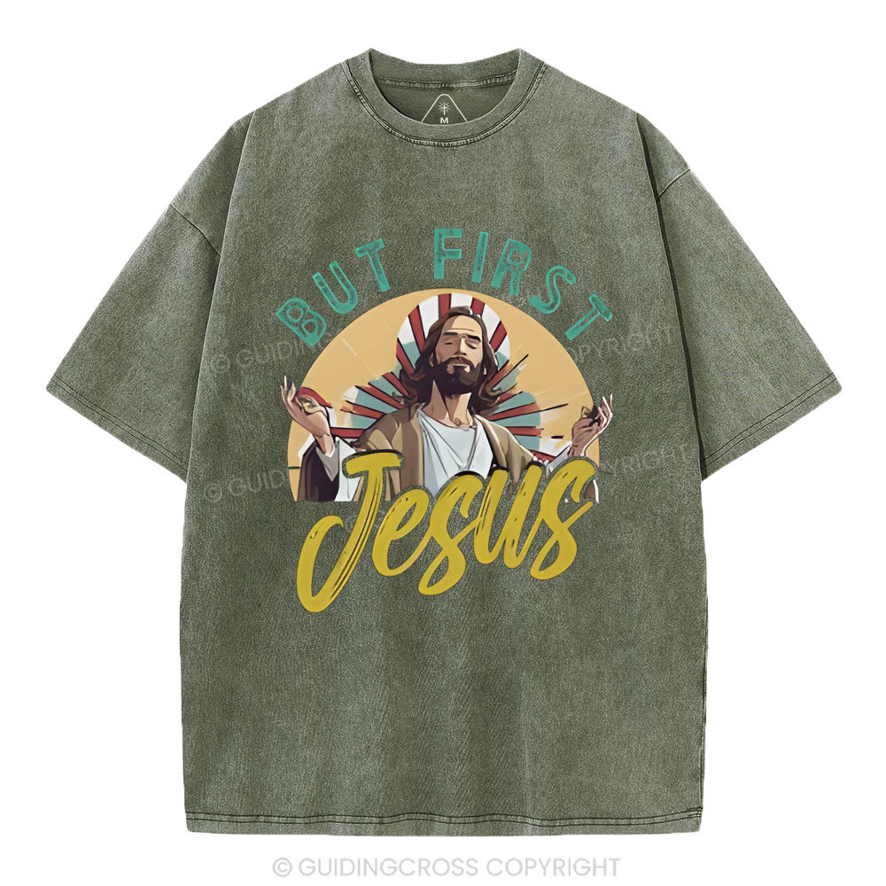 But Frist Christian Washed T-Shirt