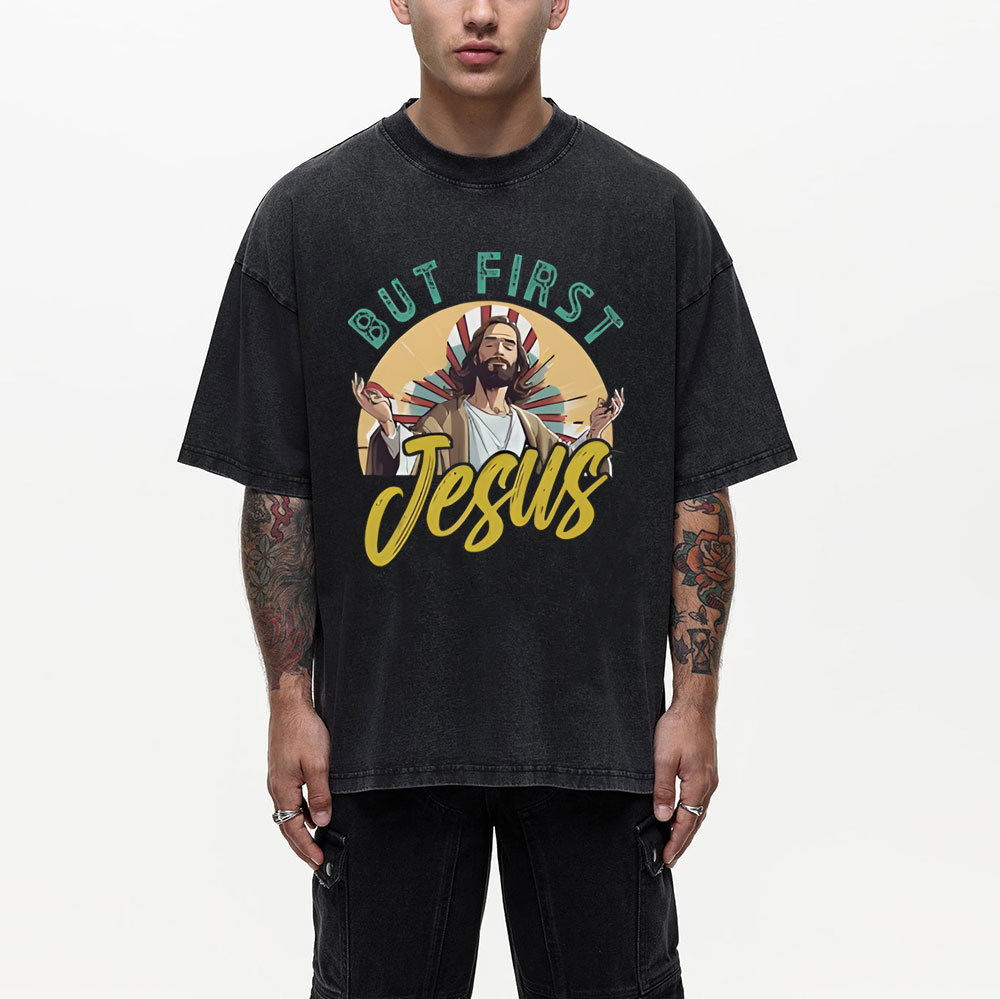 But Frist Christian Washed T-Shirt