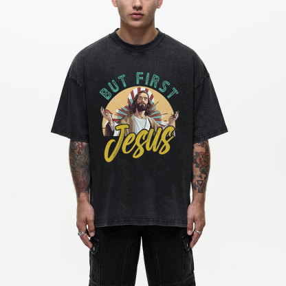 But Frist Christian Washed T-Shirt