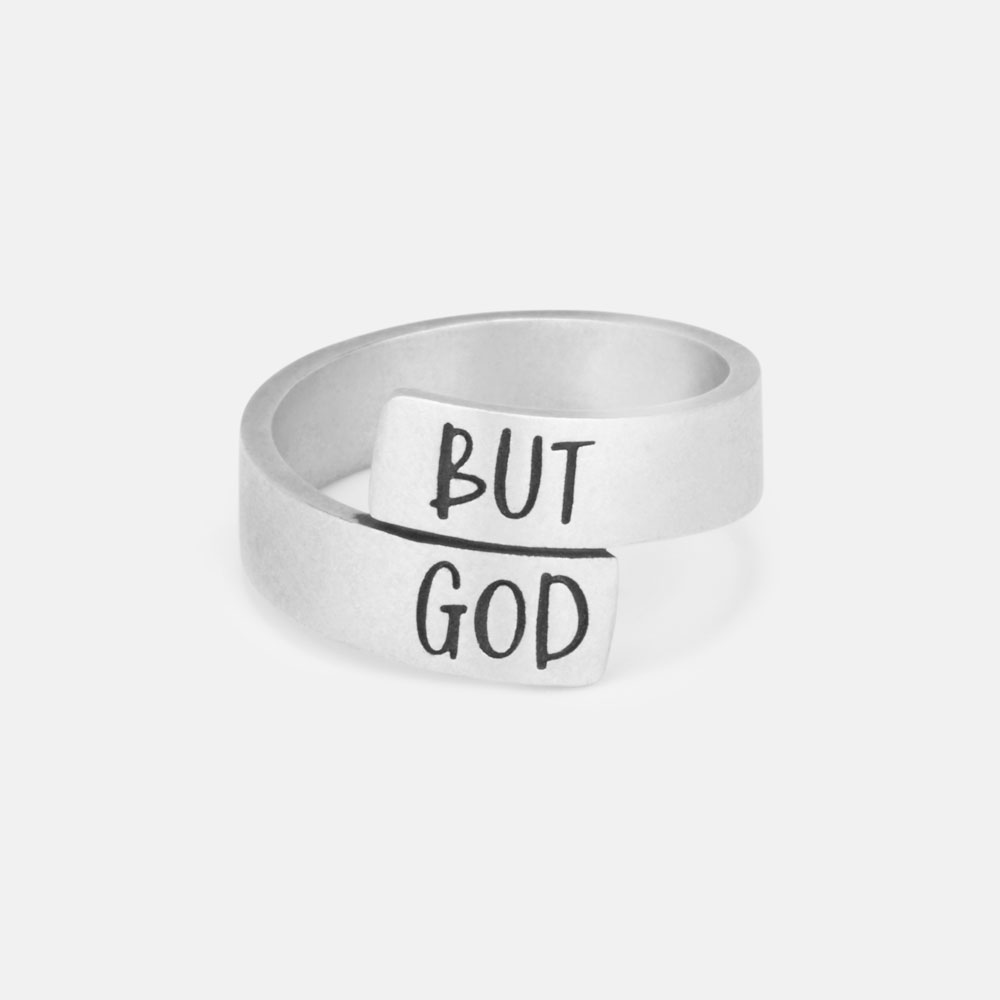 But God Christian 925 Sterling Silver Ring
