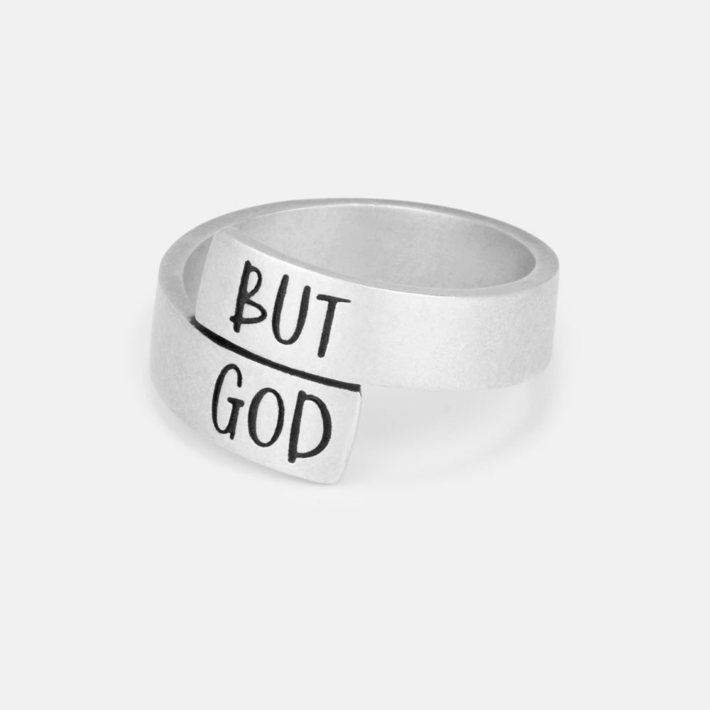 But God Christian 925 Sterling Silver Ring