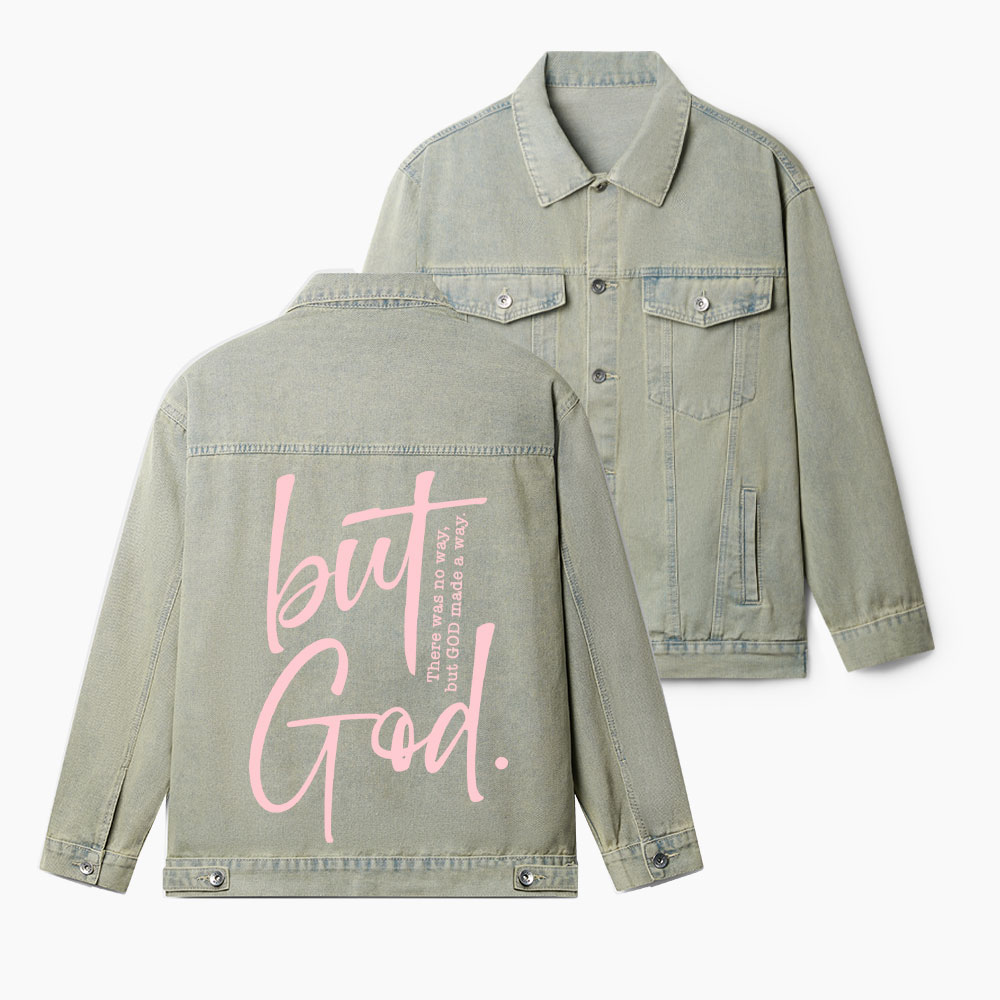 But God Christian Denim Jacket
