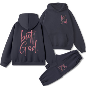 Image of But God Christian Fleece Hoodie Set