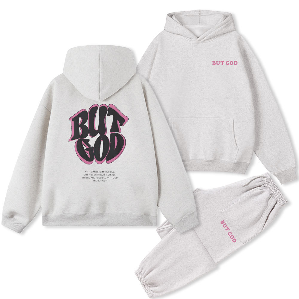 But God Christian Fleece Hoodie Set