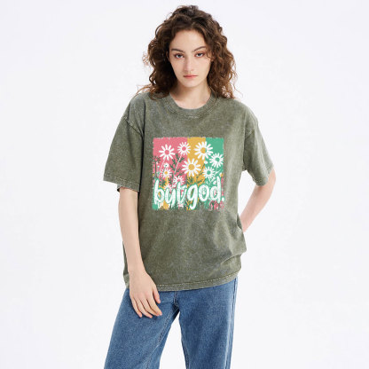 But God Christian Washed T-Shirt