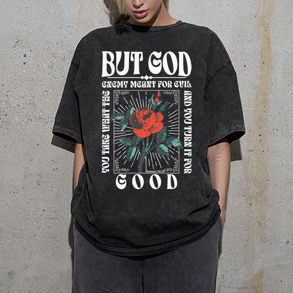 But God Christian Washed T-Shirt