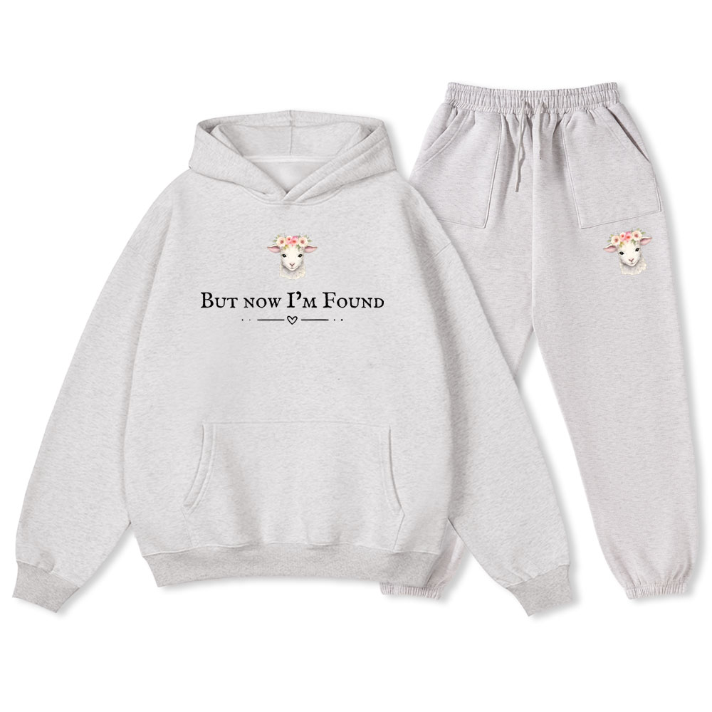 But Now I Am Found Christian Fleece Hoodie Set