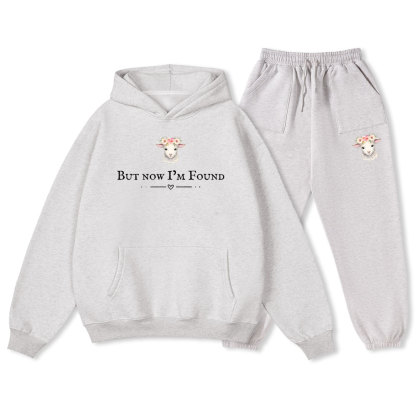 But Now I Am Found Christian Fleece Hoodie Set